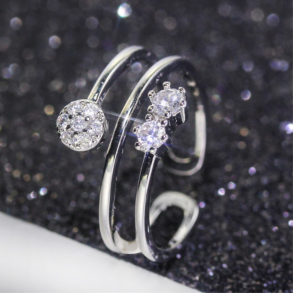 Damenring, Verstellbarer Ring zur Verlobung, Geschenk für Damen, Frauen und Mädchen