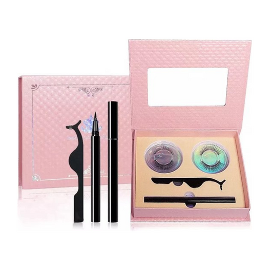 Magnetische Wimpern – inklusive Eyeliner Schwarz und Wimpernpinzette