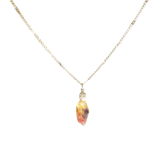Natürlicher Blumenanhänger, handgefertigter Epoxidschmuck