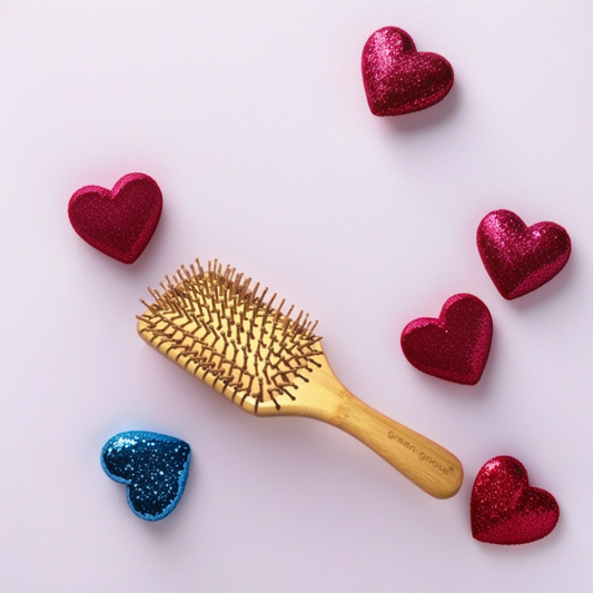 Hairbrush Giudy Pattern Bamboo 7 rows bamboo hairbrush