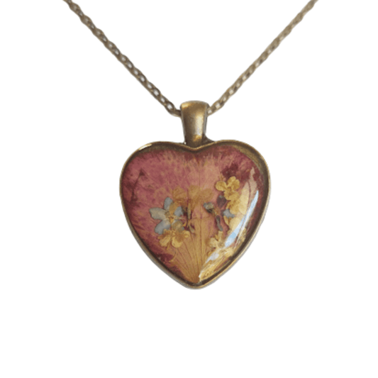Natürlicher Blumenanhänger, handgefertigter Epoxidschmuck