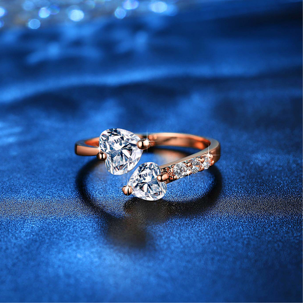 Damenring, Verstellbarer Ring zur Verlobung, Geschenk für Damen, Frauen und Mädchen