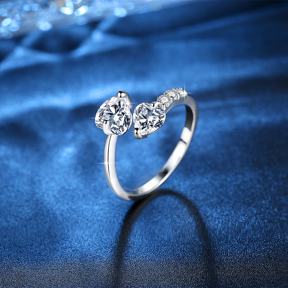 Damenring, Verstellbarer Ring zur Verlobung, Geschenk für Damen, Frauen und Mädchen