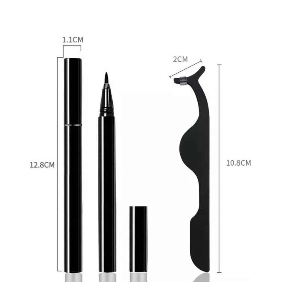 Magnetische Wimpern – inklusive Eyeliner Schwarz und Wimpernpinzette