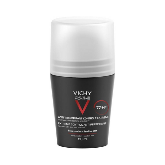 Vichy Homme Déodorant Bille Régulation Intense 50 Ml