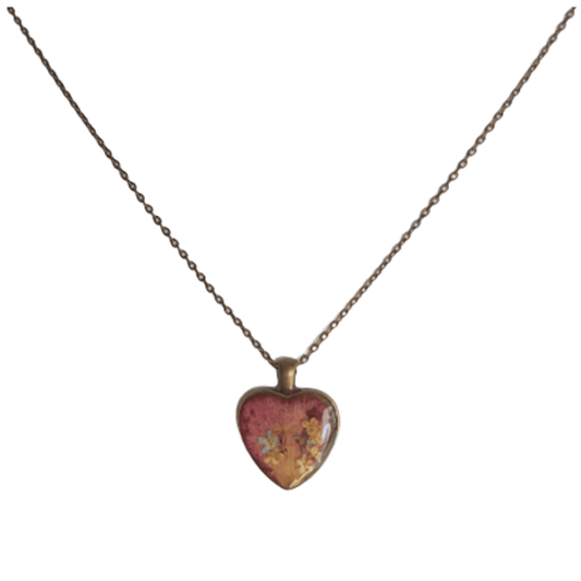 Natürlicher Blumenanhänger, handgefertigter Epoxidschmuck