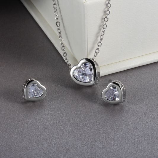 Schmuckset Damen: Romantische Schönheit in 925 Sterling Silber