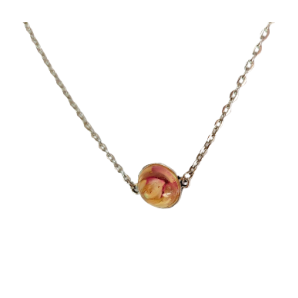 Natürlicher Blumenanhänger, handgefertigter Epoxidschmuck