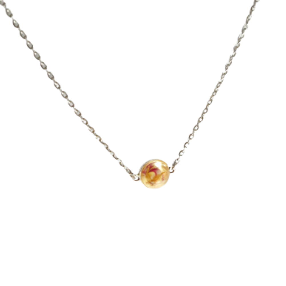 Natürlicher Blumenanhänger, handgefertigter Epoxidschmuck