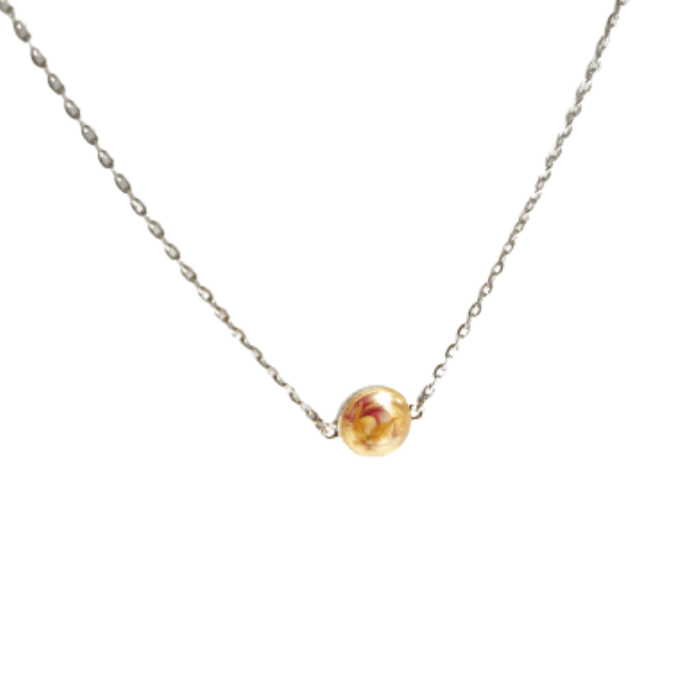 Natürlicher Blumenanhänger, handgefertigter Epoxidschmuck