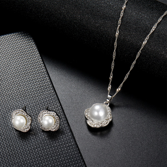 925 Sterling Silber Halskette Ohrringe Schmuckset Für Damen Geschenk,