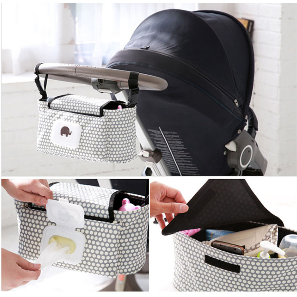 Kinderwagen Organizer Praktischer und geräumiger Wäschesack für Mamas