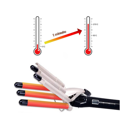 Lockenstab 5 Fässer Welleneisen für Haare 25mm Lockenwickler mit Wellenstyler