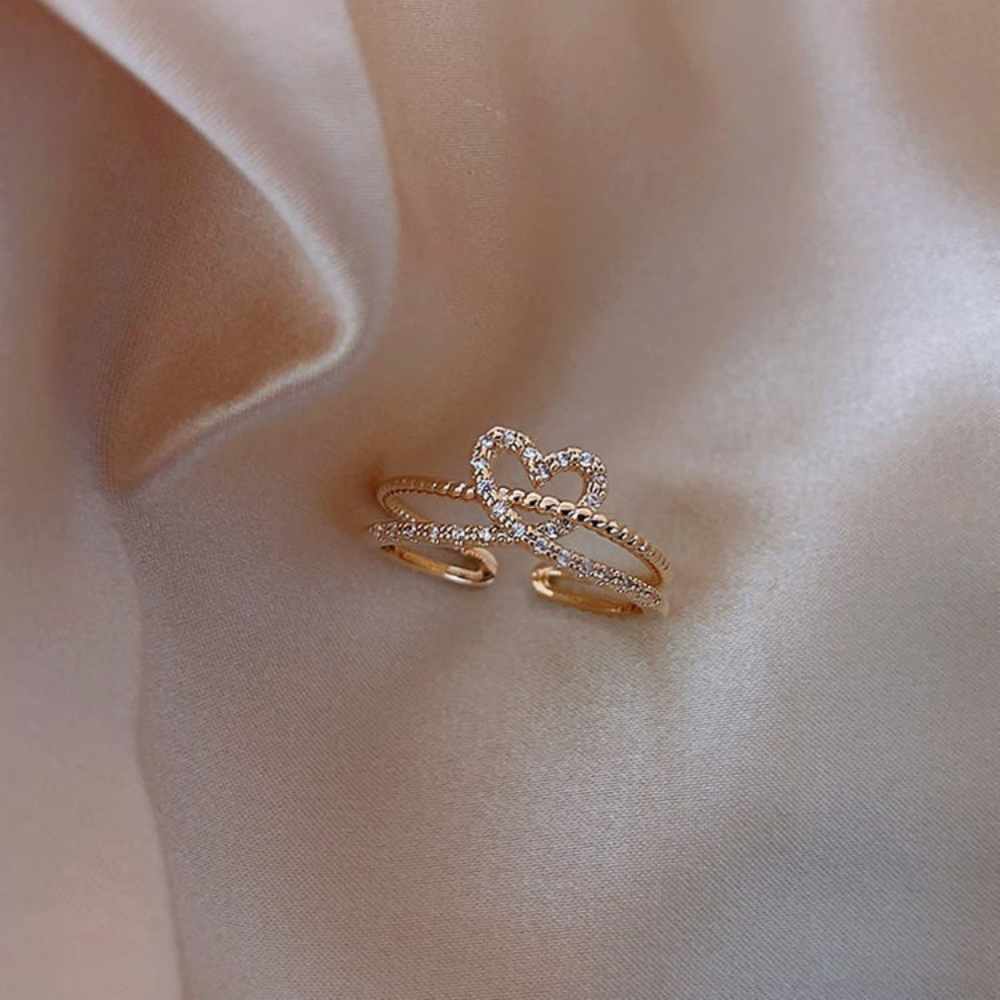 Damenring, Verstellbarer Ring zur Verlobung, Geschenk für Damen, Frauen und Mädchen