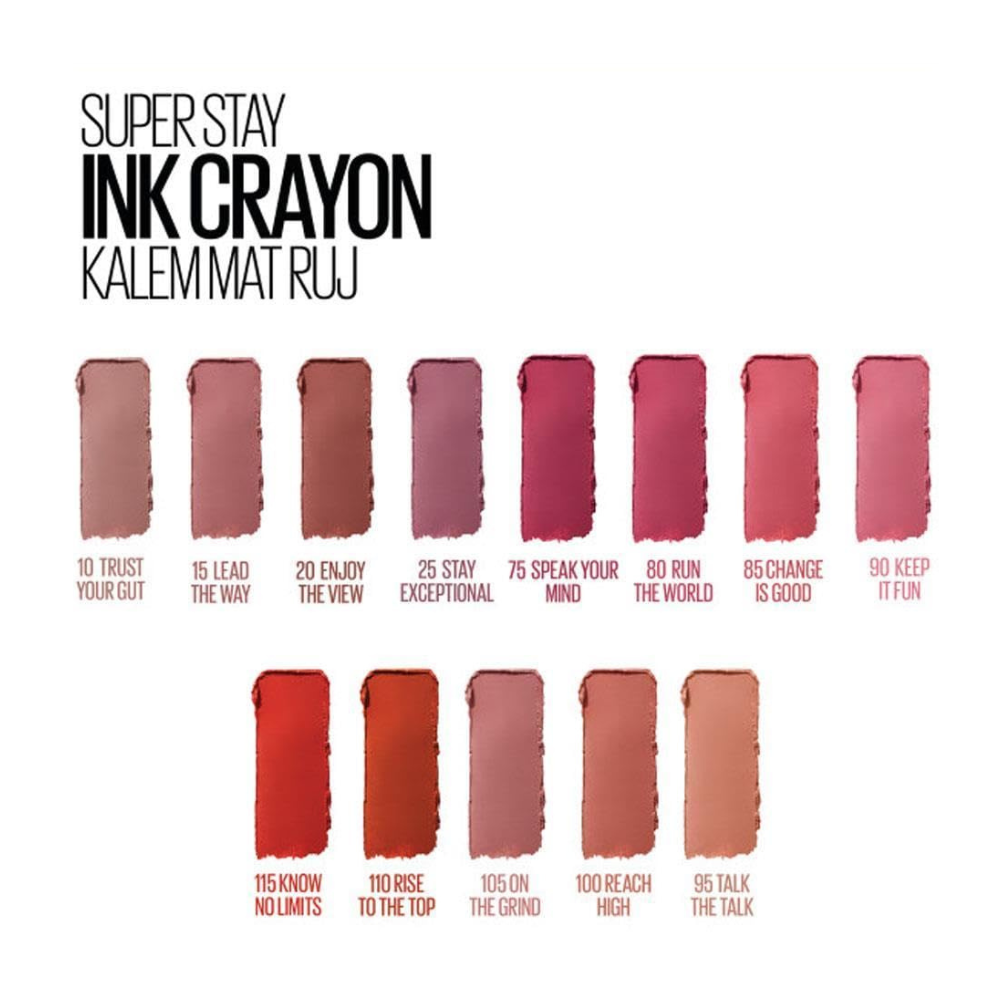 Maybelline SuperStay Ink Crayon Matte Lipstick 14 gr