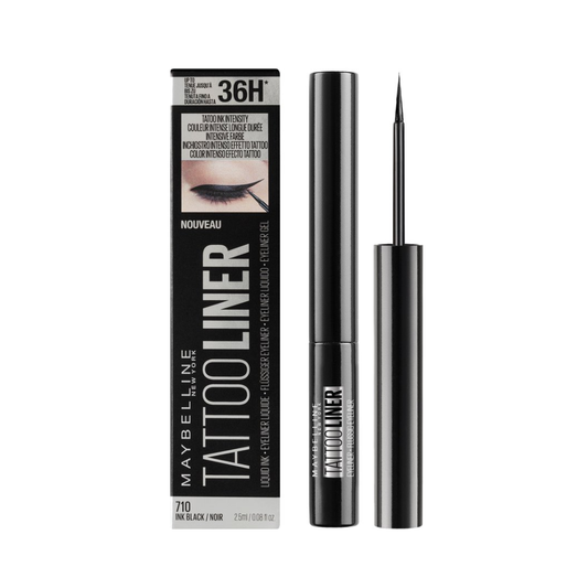 Maybelline New York - Tattoo Liner Liquid Ink - 710 Inked Black - Zwart - Ultra langhoudende zwarte liquid eyeliner - 1,2 ml
