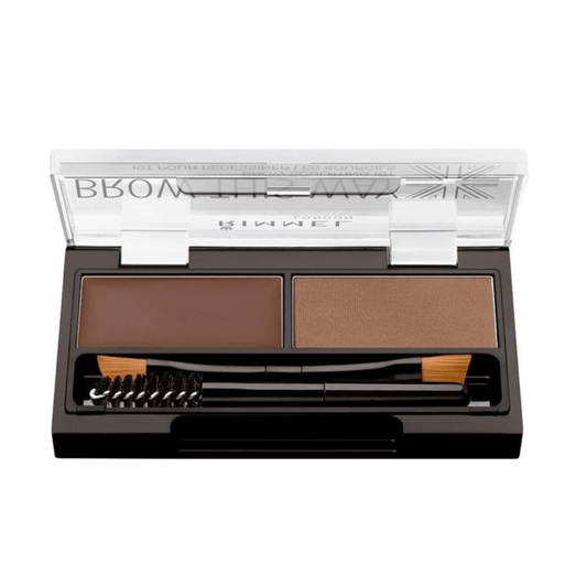 Rimmel London – Brow This Way Kit – Augenbrauenpuder – 002 Mittelbraun