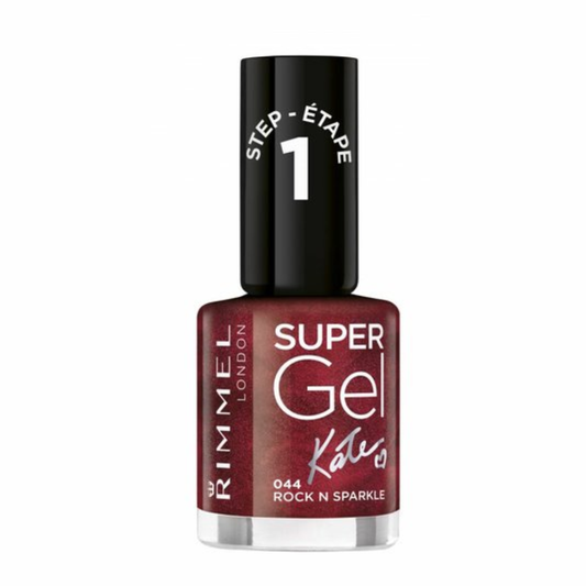 Rimmel London SuperGel Nagellak - 044 Rock N Sparkle - Rood