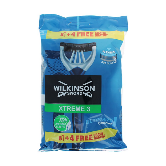 Wilkinson Sword Xtreme 3 Disposable Razors (12 Pieces)