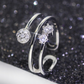 Damenring, Verstellbarer Ring zur Verlobung, Geschenk für Damen, Frauen und Mädchen