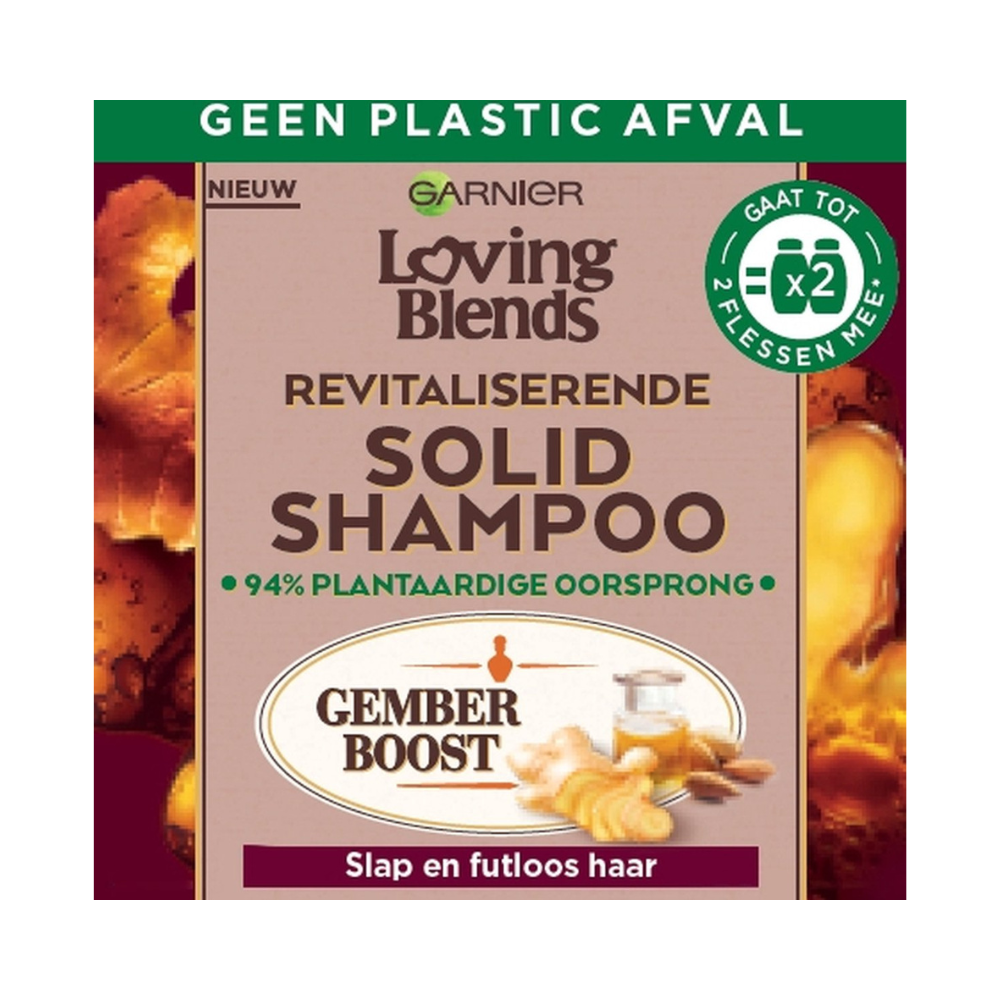 Garnier Loving Blends – Revitalisierendes festes Shampoo – Ingwer – für schlaffes und lebloses Haar – 71 g