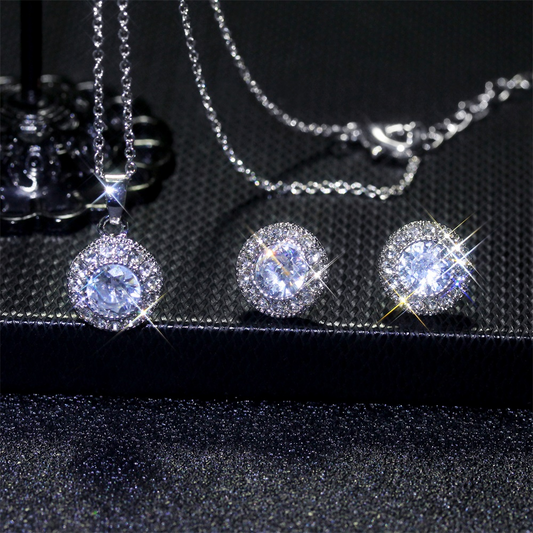 Kristallen Sieradenset voor Moderne Vrouwen