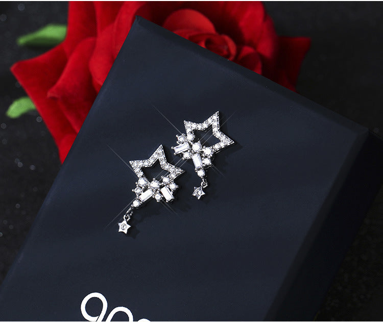 Damen Ohrringe 925 Sterling Silber Ohrstecker Maus Ohrringe mit Zirkonia