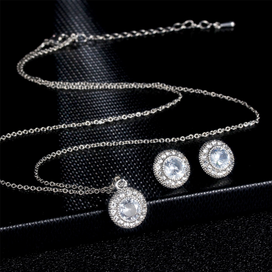 Kristallen Sieradenset voor Moderne Vrouwen