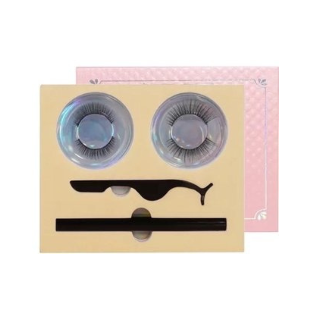 Magnetische Wimpern – inklusive Eyeliner Black und Wimpernnadeln