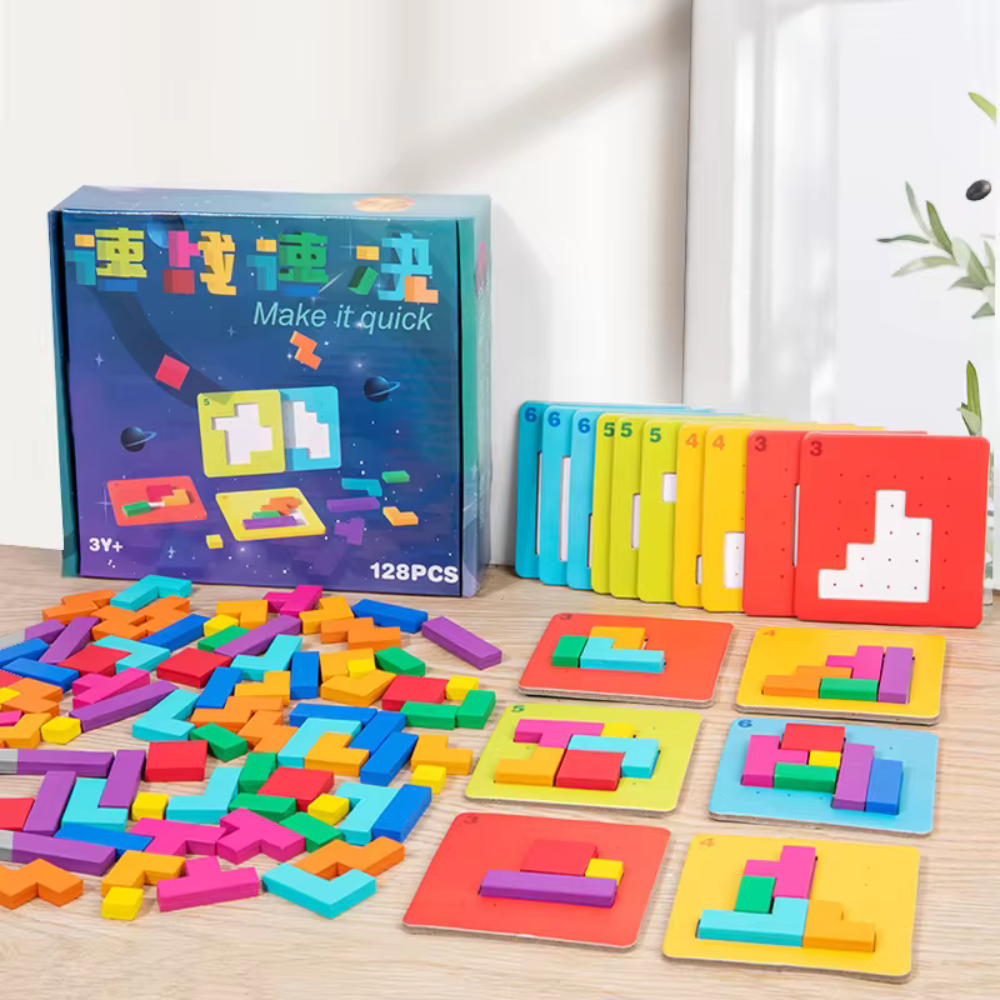3D-Holz-Mosaik-Puzzleset für Kinder