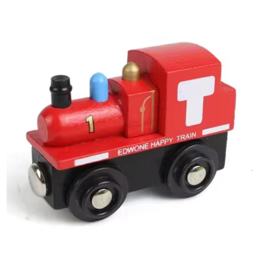 Magnetischer Zugspielzeug-Satz: Zubehör für Holzbahn, Lokomotive James, Geschenke für Kinder